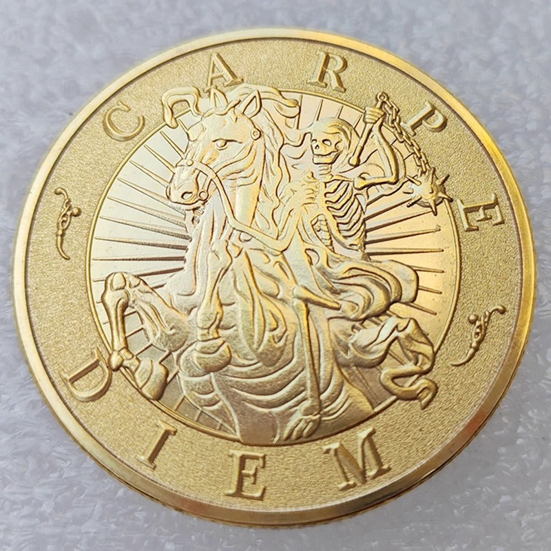 The "Memento Mori" Luxury Challenge Coin – Premium Carpe Diem EDC Token