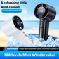 High-Speed Portable Handheld Fan – Rechargeable USB Mini Fan with Digital Display