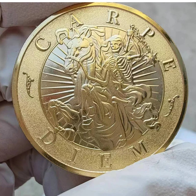 The "Memento Mori" Luxury Challenge Coin – Premium Carpe Diem EDC Token